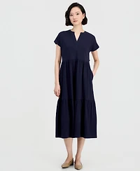 Nautica Women's Cotton Tiered Midi Dress