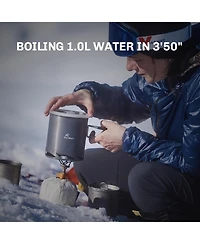 Aofar Fms-300T Portable Stove Ultra Light, Hiking Stove Titanium for Backpacking Camping Outdoor