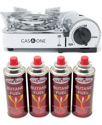 Aofar Emergency Gear Camping Mini Butane Portable Gas Stove with Carrying Case with 4 Fuels