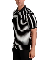 Karl Lagerfeld Paris Men's Striped Quarter-Zip Polo Shirt