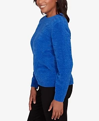 Alfred Dunner Women's Classic Cable Chenille Pullover Sweater