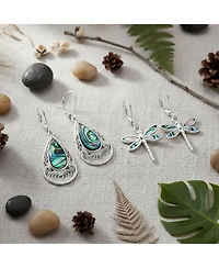 Bling Jewelry Set of 2 Butterfly Dragonfly Firefly & Filigree Teardrop Abalone Shell Dangle Earrings