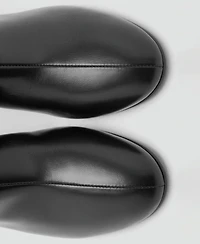 Mango Women's Block Heel Leather Ankle Boots