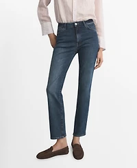 Mango Women's Mid-Rise Slim-Fit Jeans