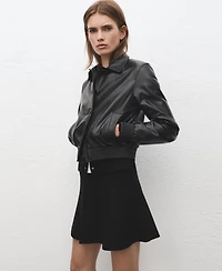 Mango Women's Flared Knitted Skirt