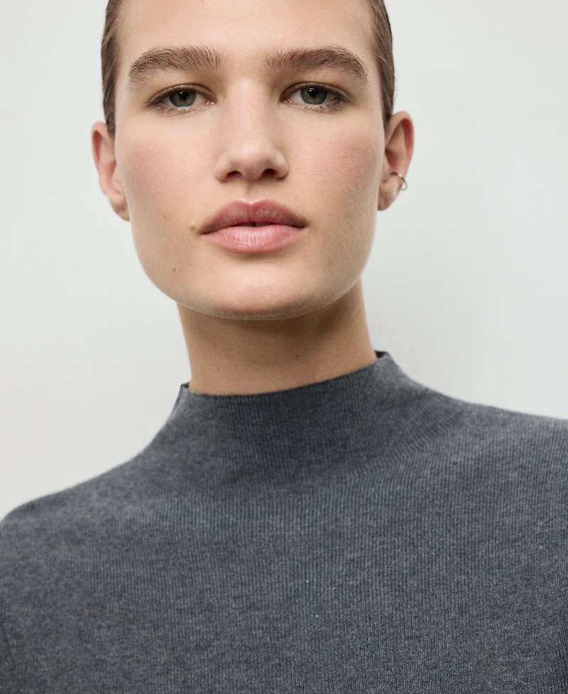 Mango Women's Perkins Neck Fitted Sweater