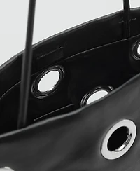 Mango Women's Eyelets Detail Shoulder Bag