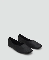 Mango Women's Leather And Fur-Effect Shoes