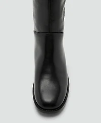 Mango Women's Leather High Boots