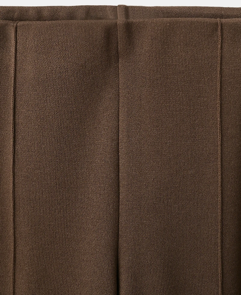 Mango Women's Seam-Detail Straight-Fit Pants