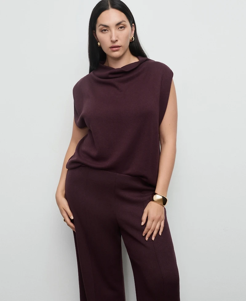 Mango Women's Seam-Detail Straight-Fit Pants