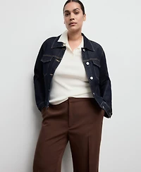 Mango Women's High-Waist Straight Pants