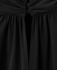 Mango Women's Flared Sleeves And Ruffles Blouse