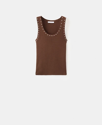 Mango Women's Knitted Studs Top