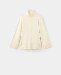 Mango Women's Slits Turtleneck Sweater