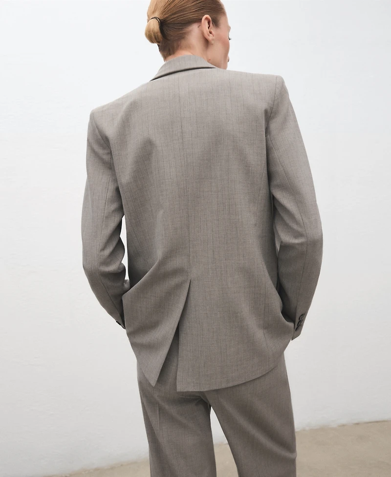 Mango Women's Double-Breasted Wool Blend Blazer