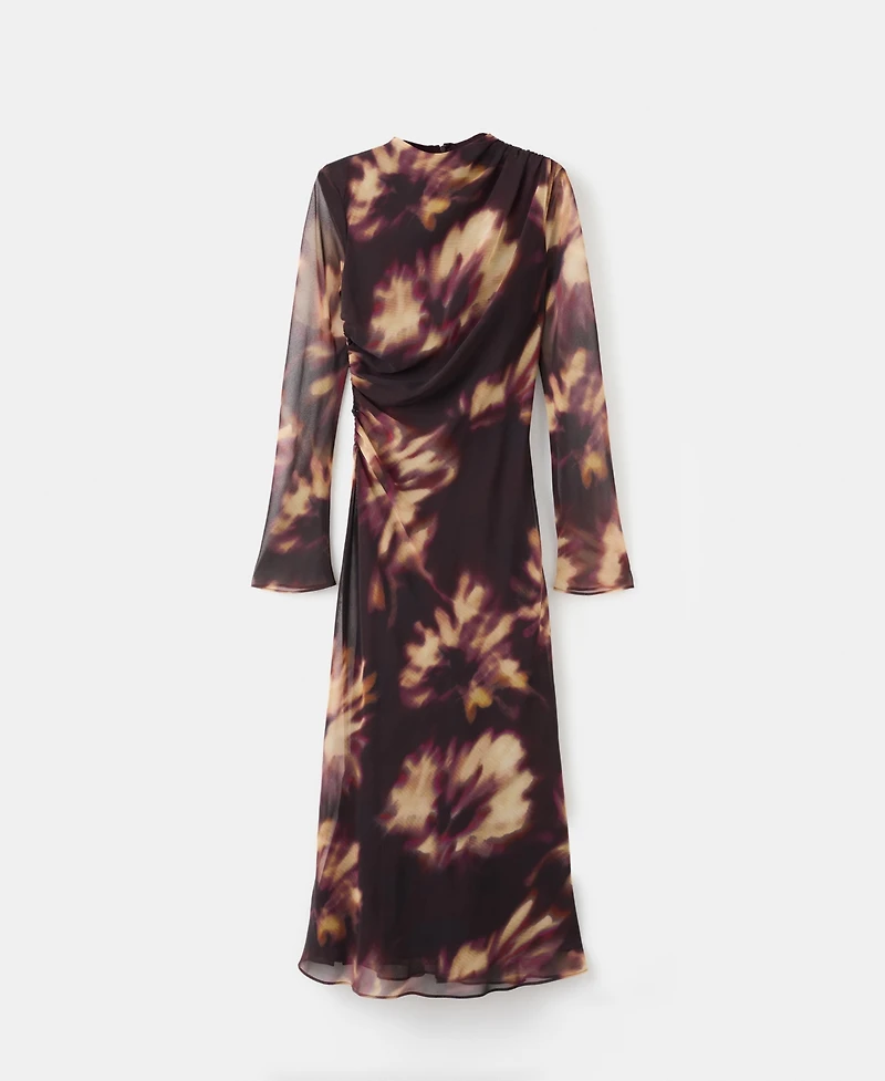 Mango Women's Tie-Dye Ruched Dress