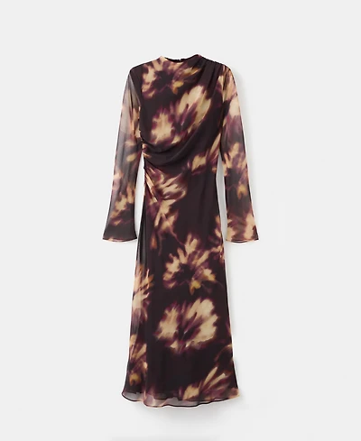Mango Women's Tie-Dye Ruched Dress