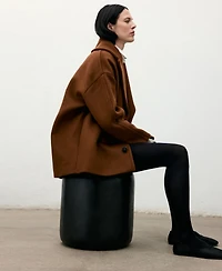 Mango Women's Lapel Manteco Wool Coat