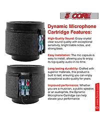 5 Core Microphone Replacement Cartridge 20Pc Capsule