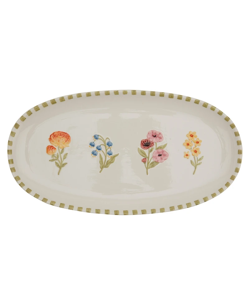 Haven 14.5" Floral Oval Platter