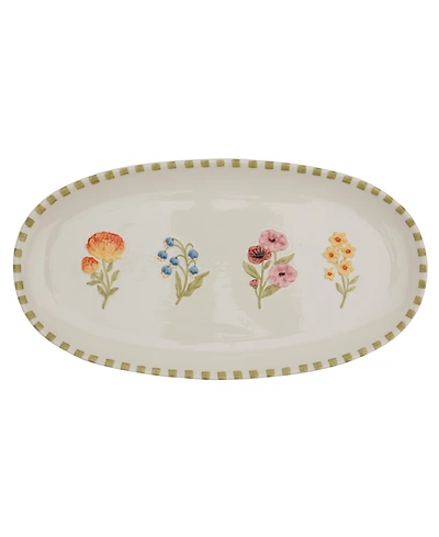 Haven 14.5" Floral Oval Platter