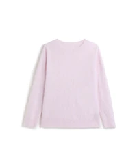Bellemere New York Women Brushed Silk Cashmere Crew-Neck Sweater