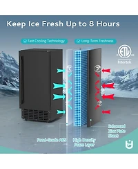 Euhomy 66-lb Ice Per day Nugget Ice Maker Black