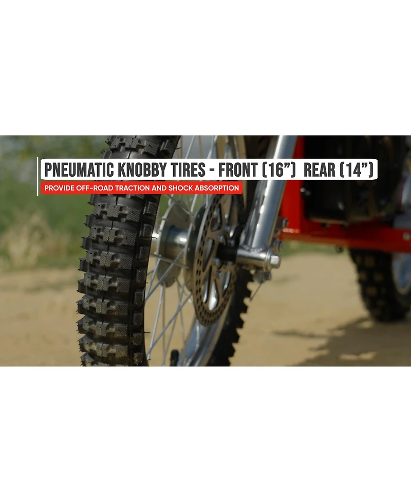 Razor MX500 Red Dirt Rocket High-Torque Electric Motorcycle Dirt Bike for Adult