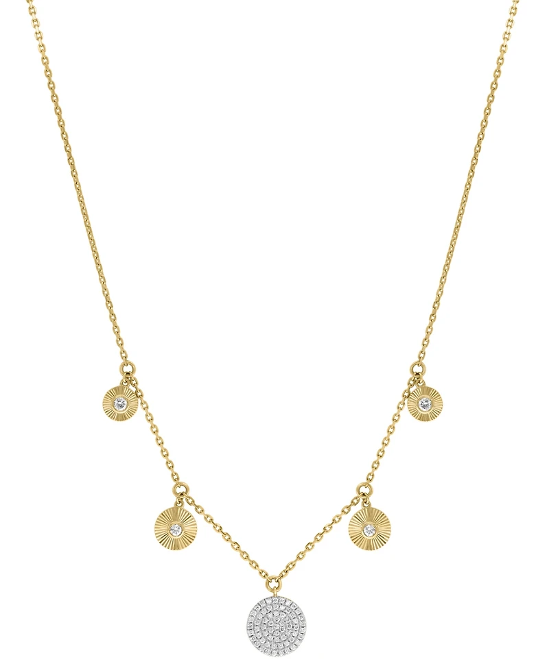 Effy Collection Diamond (3/8 ct. t.w.) Necklace in 14k Yellow Gold