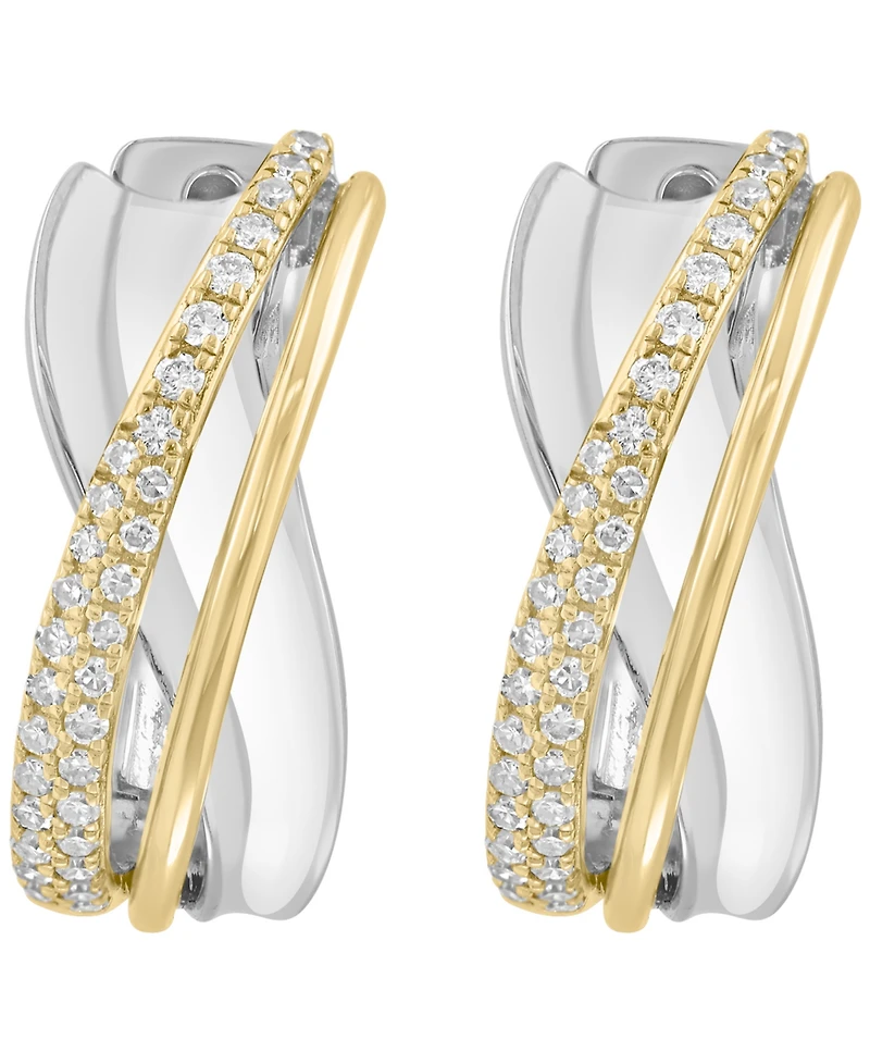 Effy Collection Diamond Earrings (1/3 ct. t.w.) in 14k Gold Plating Over Sterling Silver