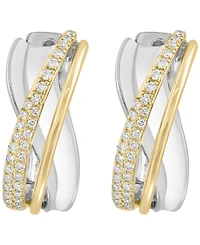 Effy Collection Diamond Earrings (1/3 ct. t.w.) in 14k Gold Plating Over Sterling Silver