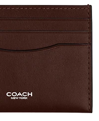 Coach Men's Leather Flat Card Case Wallet