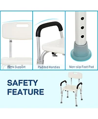 Adjustable Medical Shower Chair Bath Tub Seat Bench Easy Detachable Backrest