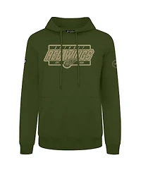 LevelWear Men's Olive Detroit Red Wings Podium Pullover Hoodie