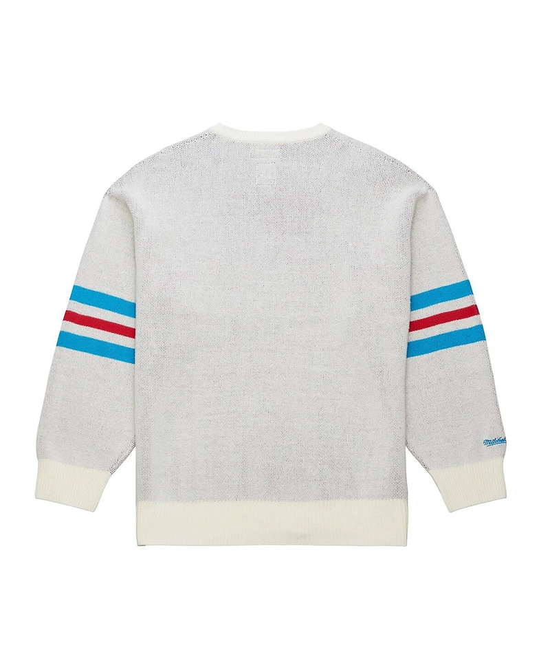 Men's Cream New York Rangers Centennial Retro Logo Sweater