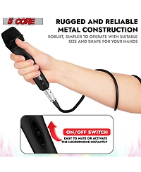 5 Core Xlr Microphone Dynamic Mic Karaoke Singing Studio Mics Handheld Microphone