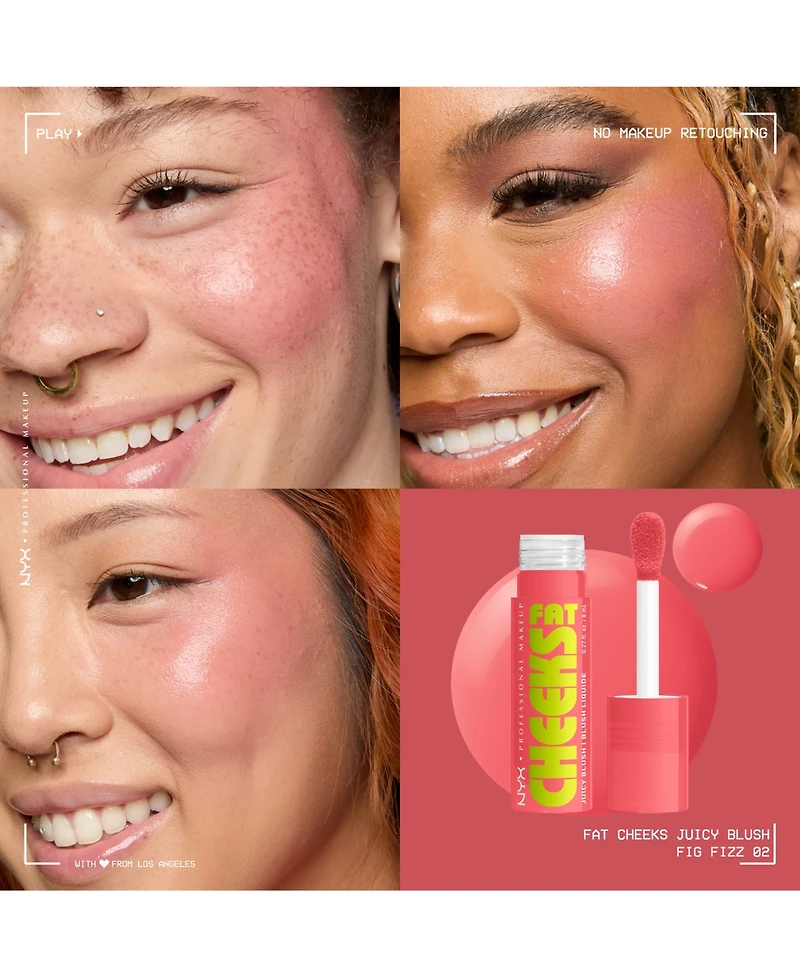 Nyx Professional Makeup Fat Cheeks Juicy Liquid Blush, 0.27 oz.