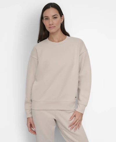 Dkny Sport Women's Tonal Logo Patch Crewneck Sweatshirt