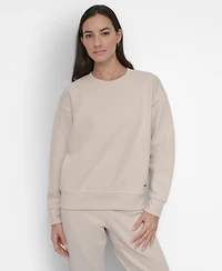 Dkny Sport Women's Tonal Logo Patch Crewneck Sweatshirt
