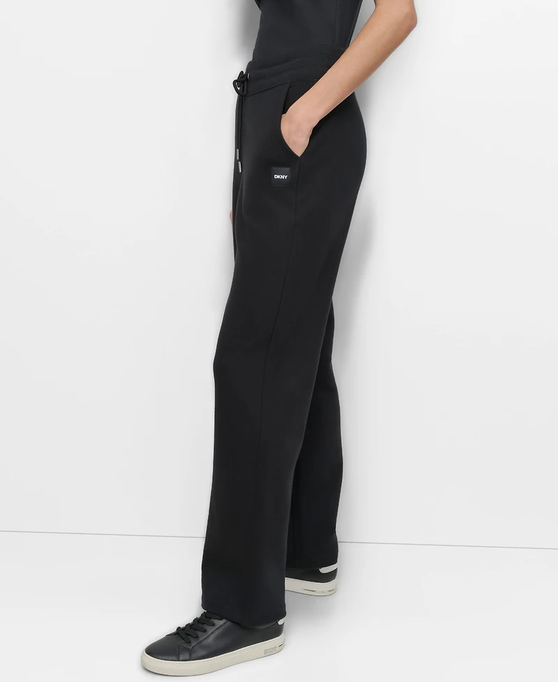 Dkny Sport Women's Tonal Logo Patch Relaxed Fit Track Pants