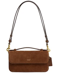 Coach Suede Elora Top Handle Leather Crossbody Bag
