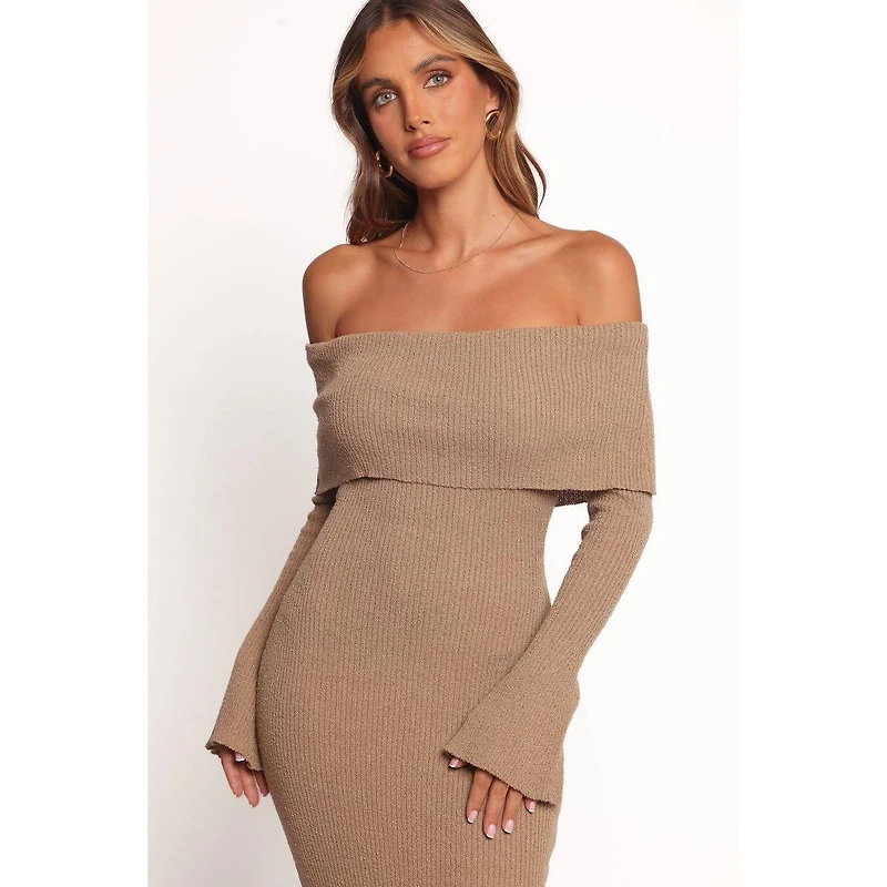 Petal and Pup Women's Domitia Off Shoulder Knit Dress