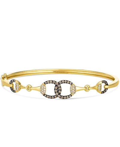 Le Vian Chocolate Diamond (0.41 ct. t.w.) and Nude Diamond (0.21 ct. t.w.) Bangle in 14k Honey Gold