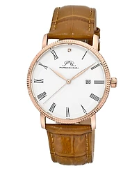 Porsamo Bleu Men's Veritas 1 Genuine Leather Band Watch 1361EVEL