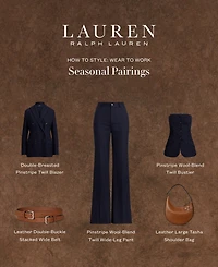 Lauren Ralph Women's Suiting-Welre Wool Twill Pinstripe Pants