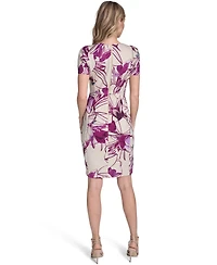 Calvin Klein Women's Short-Sleeve Crewneck Sheath Dress