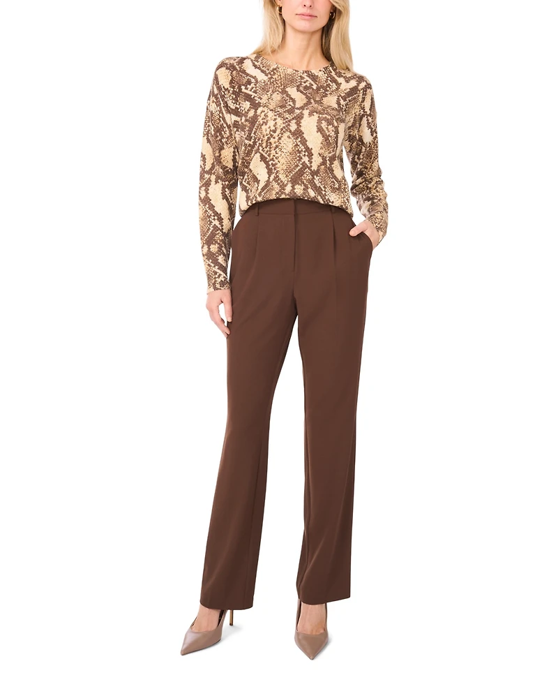 Macy's Women's Snake Print Long-Sleeve Sweater