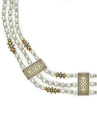 Patricia Nash 3 Strand Cultivated Pearl Layered Necklace
