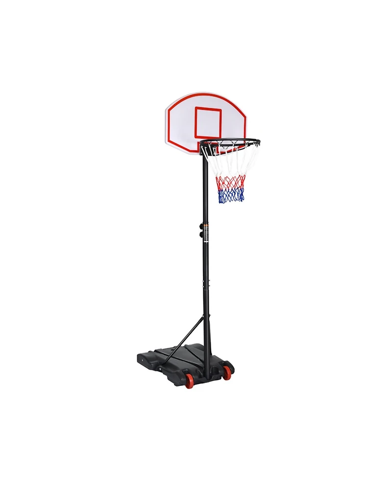 Sugift Adjustable Basketball Hoop System Stand with Wheels